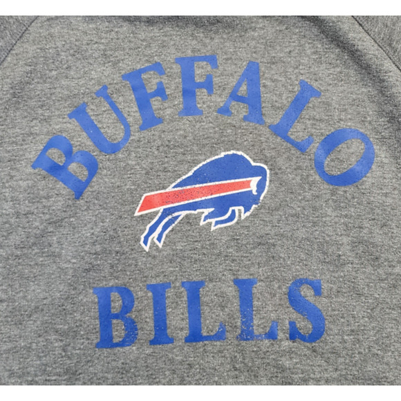 Buffalo Bills Gray Pullover Hoodie Sweatshirt Authentic NFL Team Apparel L - Picture 2 of 8